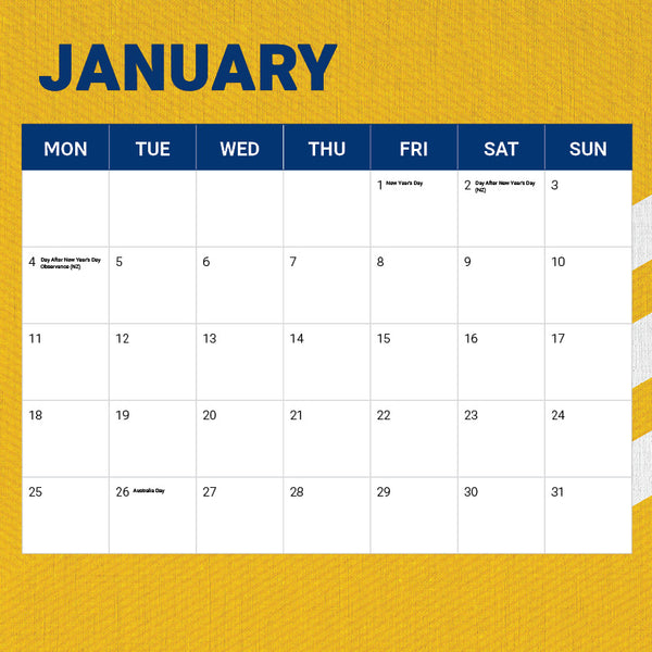 NRL Parramatta Eels Calendar 2027