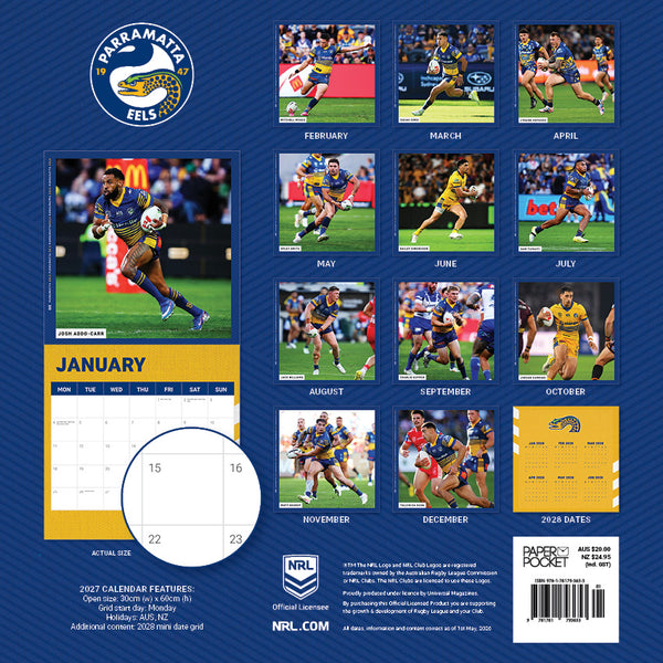 NRL Parramatta Eels Calendar 2027