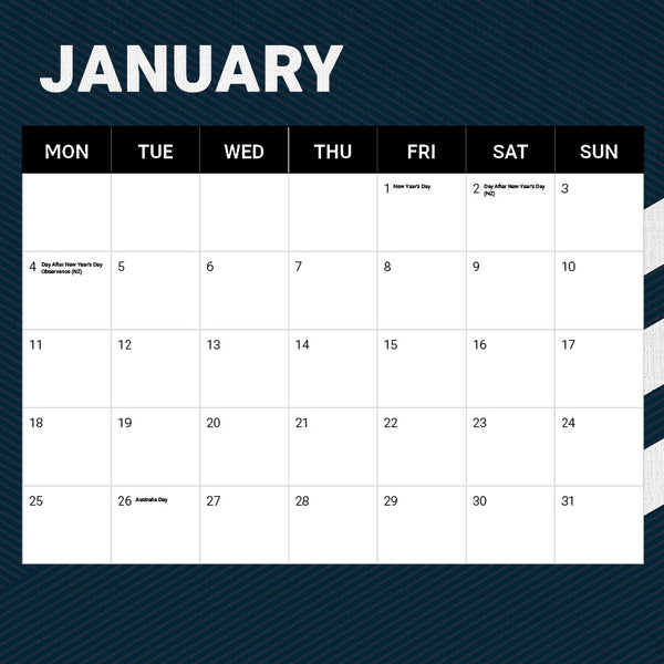 NRL Penrith Panthers Calendar 2027