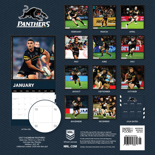 NRL Penrith Panthers Calendar 2027