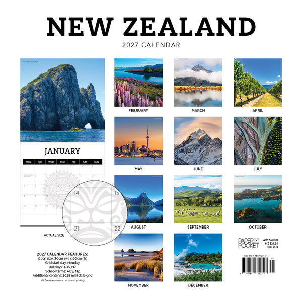 New Zealand Calendar 2027