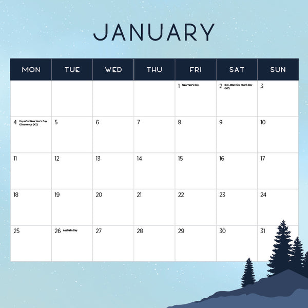 Northern Lights Calendar 2027
