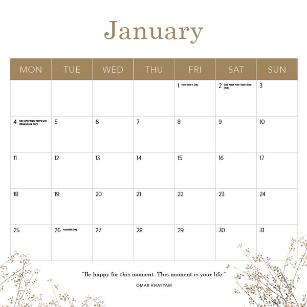 Our Australia Country Collections Calendar 2027