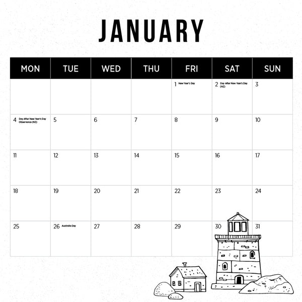 Our Australia Lighthouses Calendar 2027