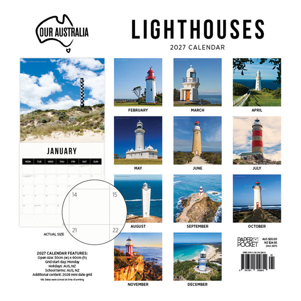 Our Australia Lighthouses Calendar 2027