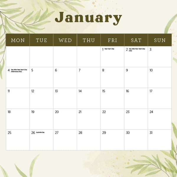 Our Australia National Parks Calendar 2027