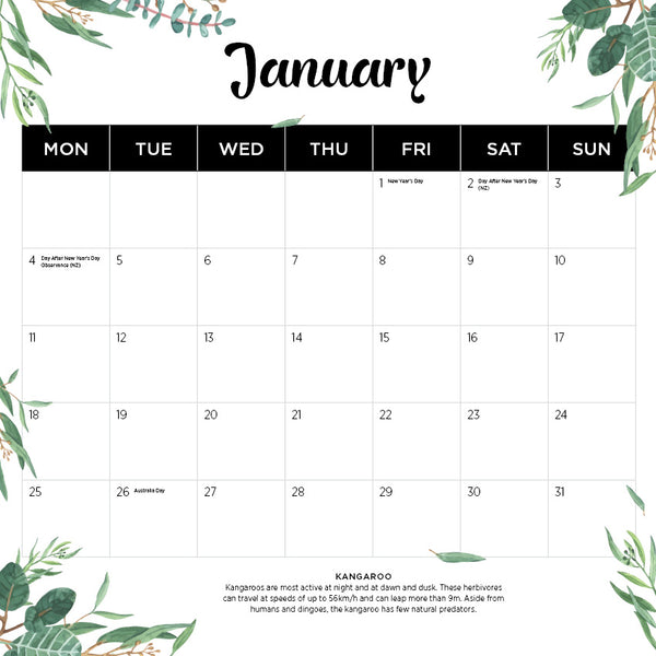 Our Australia Native Animals Calendar 2027