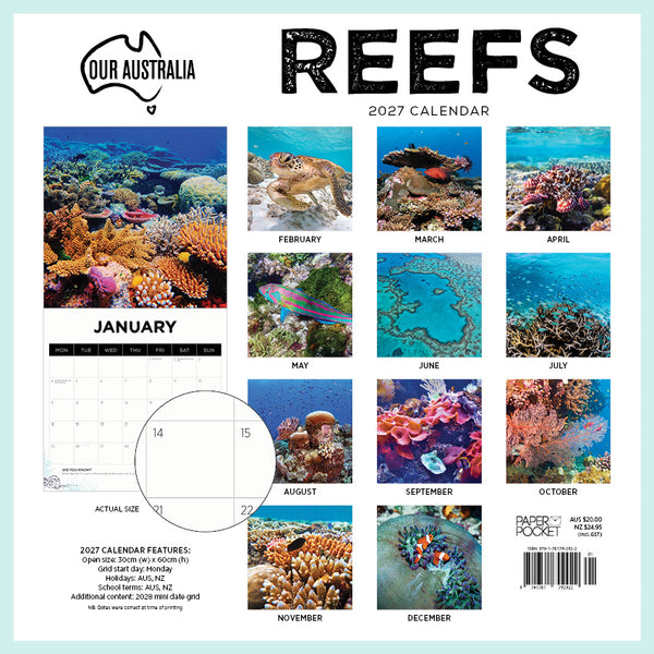 Our Australia Reefs Above & Below Calendar 2027
