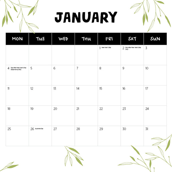 Our Australia Western Australia Calendar 2027