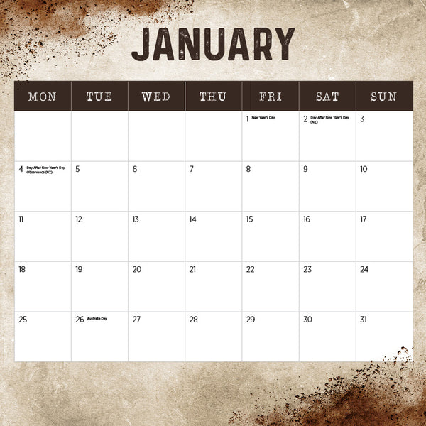 Our Australia Working Class Man Calendar 2027