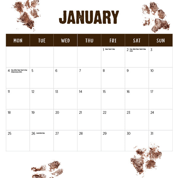 Our Australia Working Dogs Calendar 2027