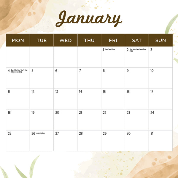 Our Australia Natural Icons Calendar 2027