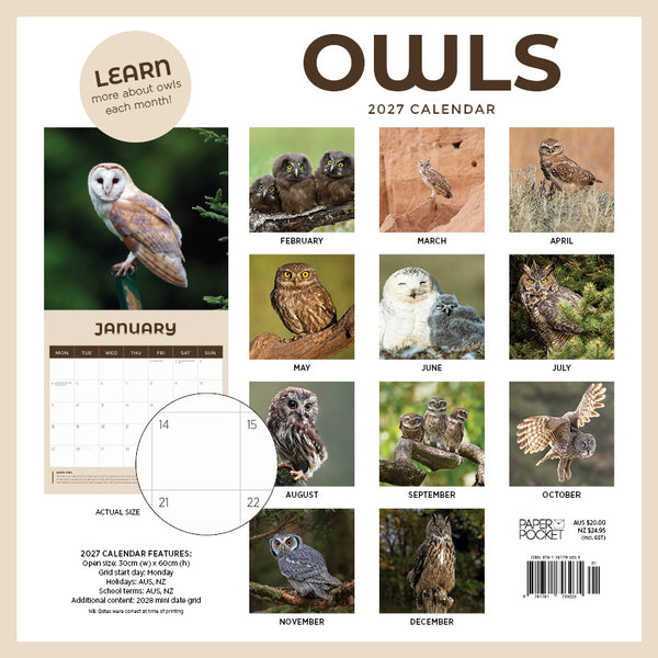 Owls Calendar 2027