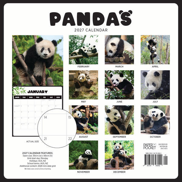 Pandas Calendar 2027