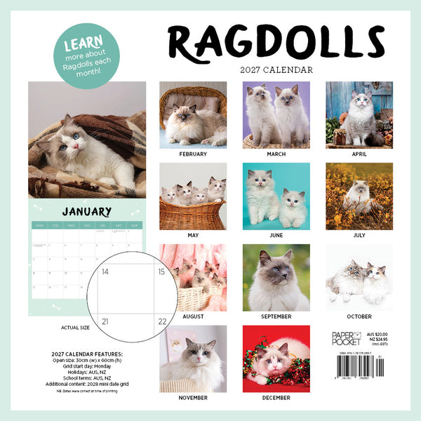 Ragdolls Calendar 2027