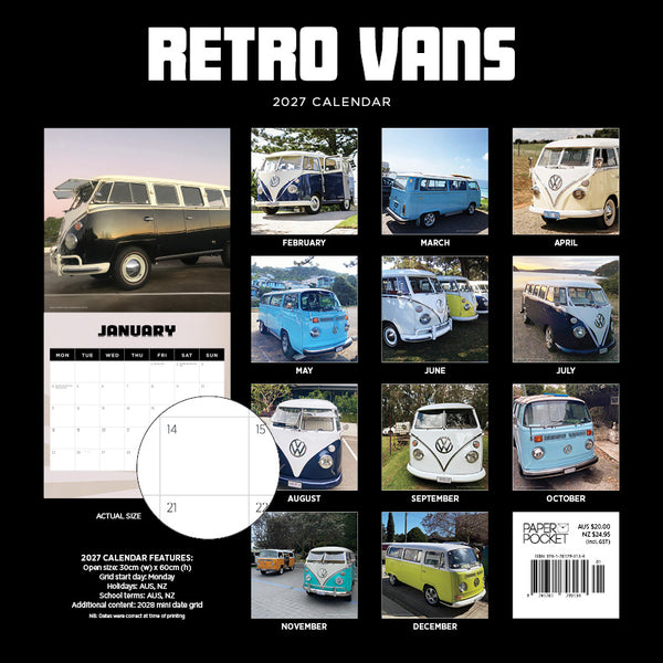 Retro Vans Calendar 2027