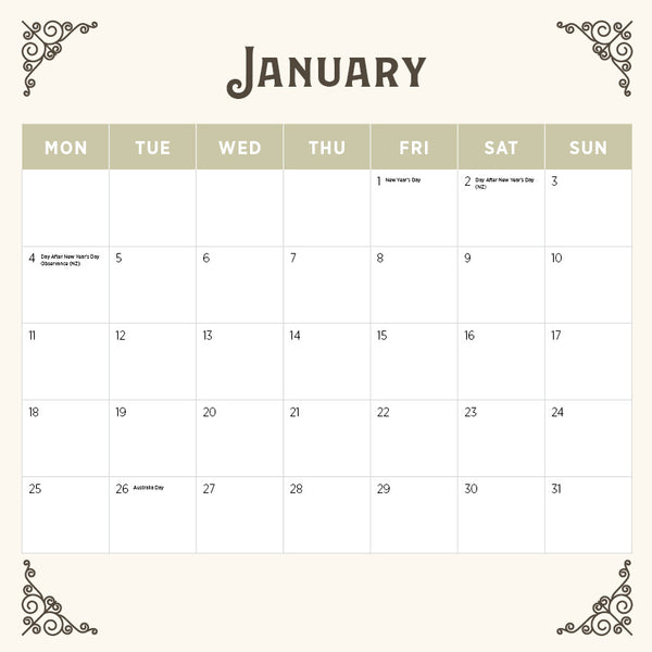 Romantic France Calendar 2027