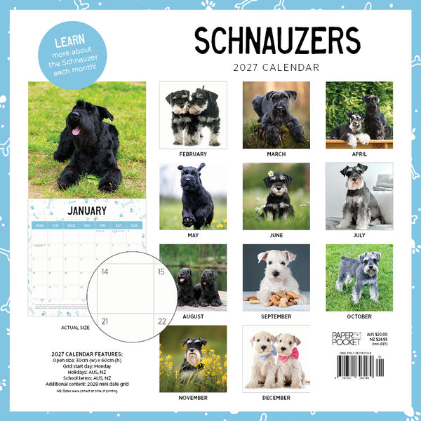 Schnauzers Calendar 2027