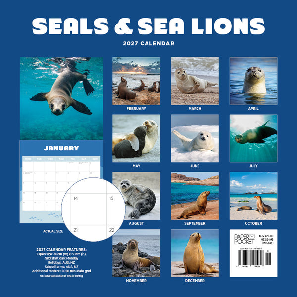 Seals and Sea Lions Calendar 2027