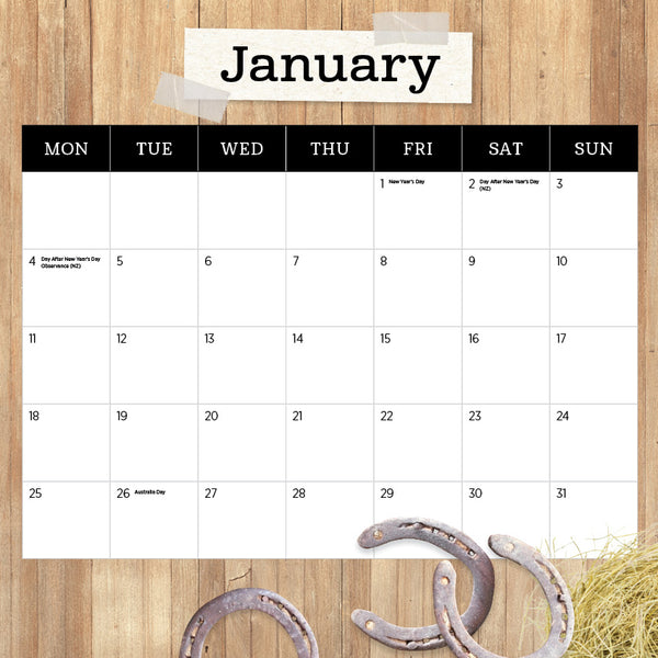 The Love of a Horse Calendar 2027