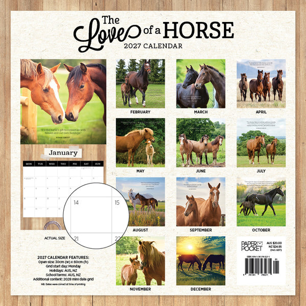 The Love of a Horse Calendar 2027