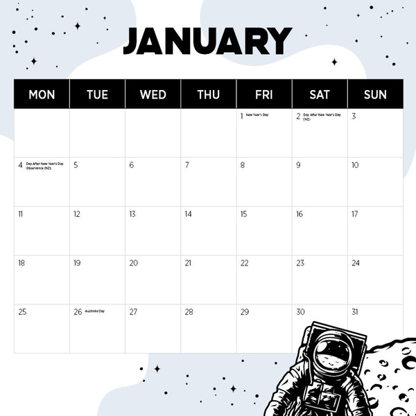 The Milky Way Calendar 2027