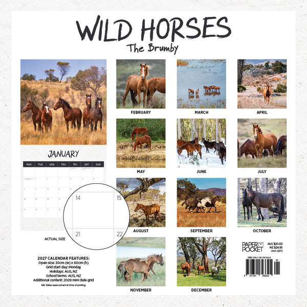 Wild Horses The Brumby Calendar 2027