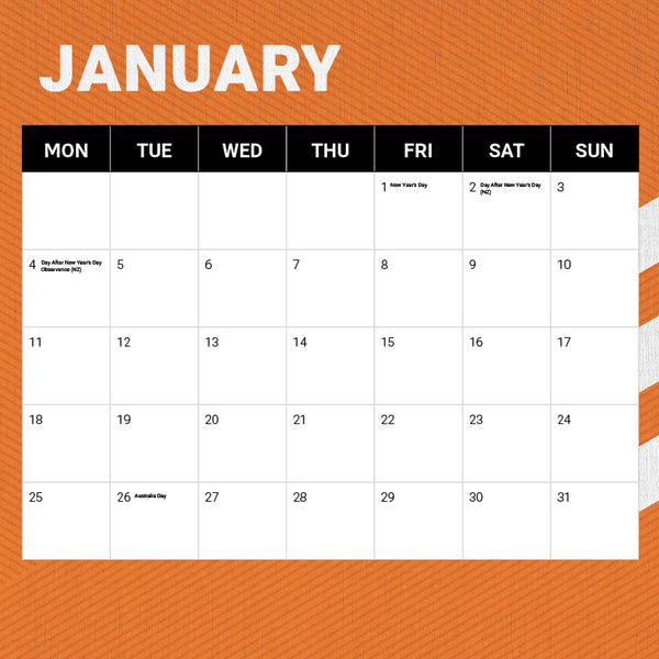 NRL Wests Tigers Calendar 2027