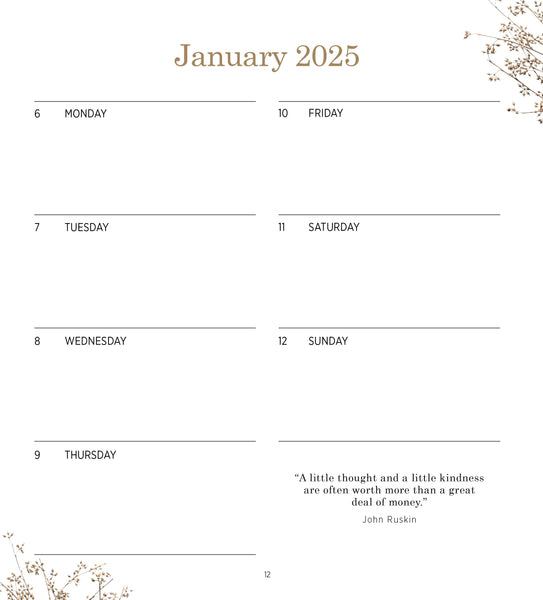 Australian Country Collections 2025 Diary Internal Image