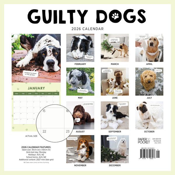Guilty Dogs 2026 Calendar