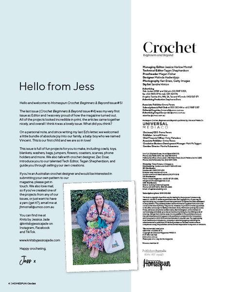 Homespun Crochet Issue 5: Beginners and Beyond - 16 fun patterns to crochet
