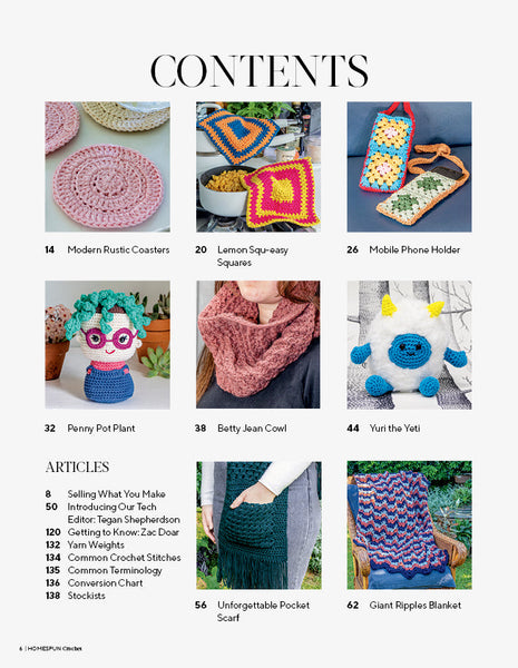 Homespun Crochet Issue 5: Beginners and Beyond - 16 fun patterns to crochet