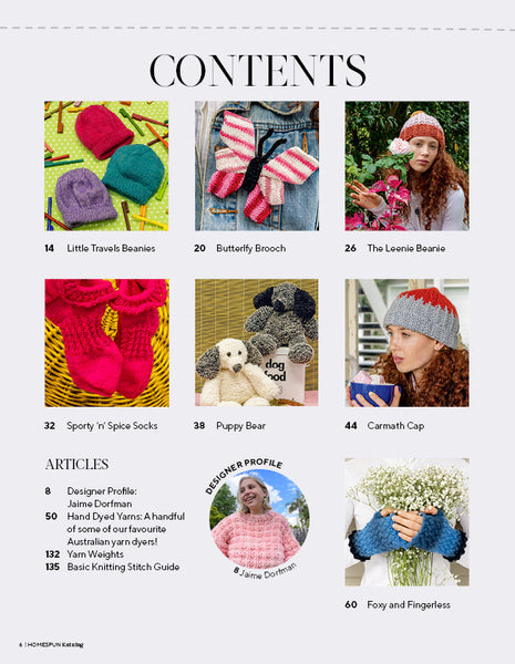 Homespun Knitting Issue 5: Beginners and Beyond - 16 projects to knit