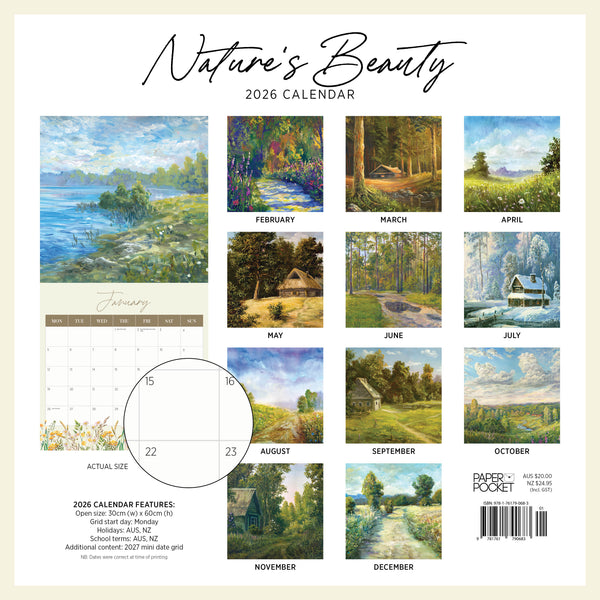 Nature's Beauty 2026 Calendar