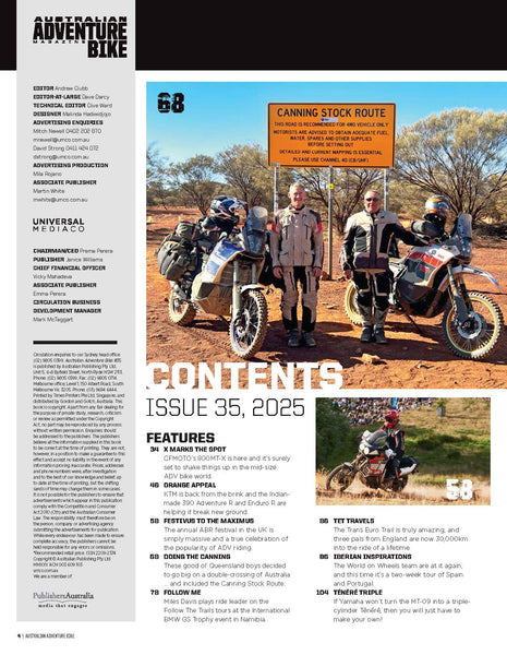 Australian Adventure Bike Magazine Issue 35