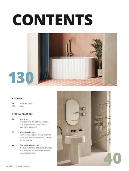 Bathroom Ideas Issue 2: 25 Designs to Suit Every Home
