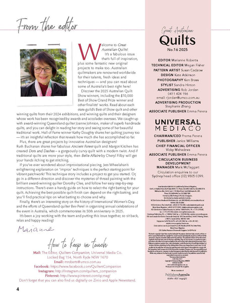 Great Australian Quilts Issue 16: 2025 Australian Quilt Show Winners