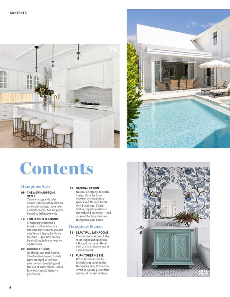Hamptons Living issue 4, Your Complete Guide to the East Coast American Home, by Natalee Bown