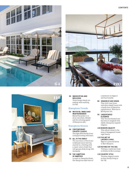 Hamptons Living issue 4, Your Complete Guide to the East Coast American Home, by Natalee Bown