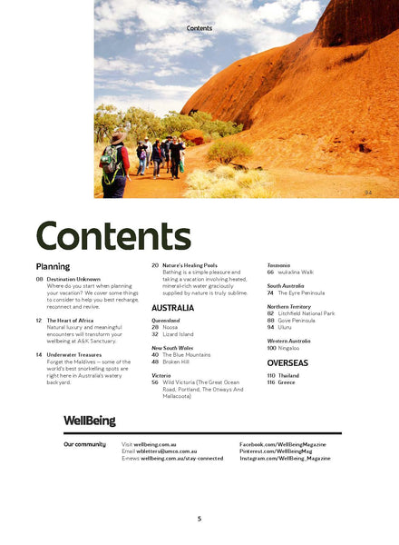 Wellbeing Travel Issue 2: 14 Destinations of Your Dream