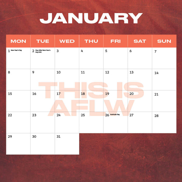 2024 Afl Womens Calendar – Month Overview