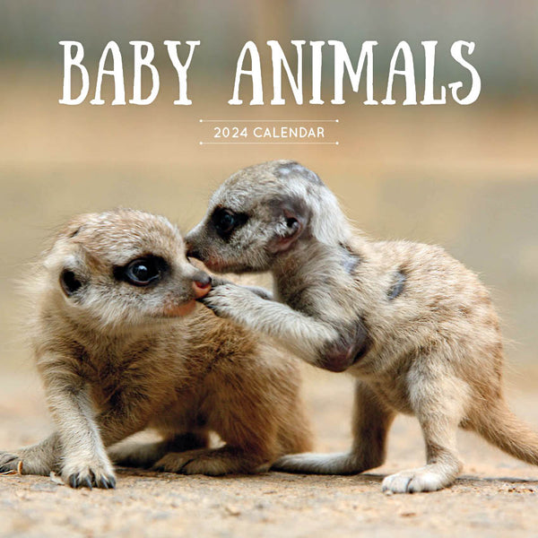 2024 Baby Animals Calendar Paper Pocket
