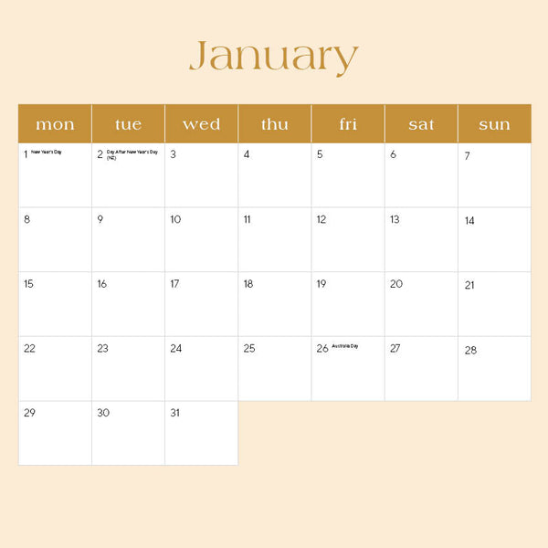 2024 Being Calendar – Month Overview
