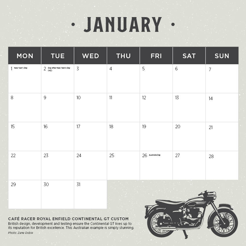 2024 Best of British Motorcycles Calendar Paper Pocket