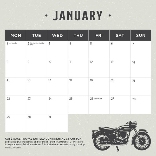 2024 Best of British Motorcycles Calendar Paper Pocket