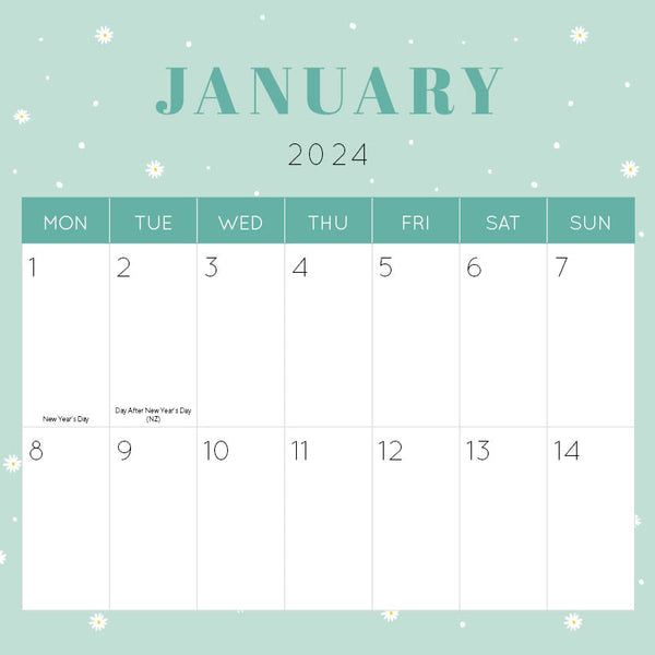 2024 Big Dates Easy To See Calendar – Internal Image