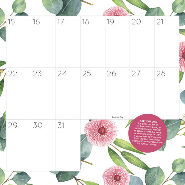 2024 Big Dates Easy To See Australiana Calendar – Month Overview