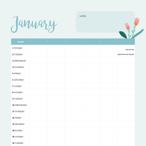 2024 Busy Mum’S Planner Calendar – Internal Image
