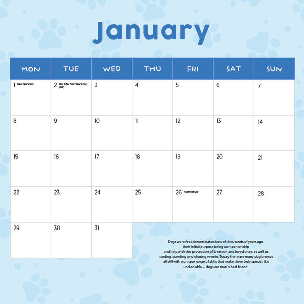 2024 Cavoodle Calendar – Month Overview