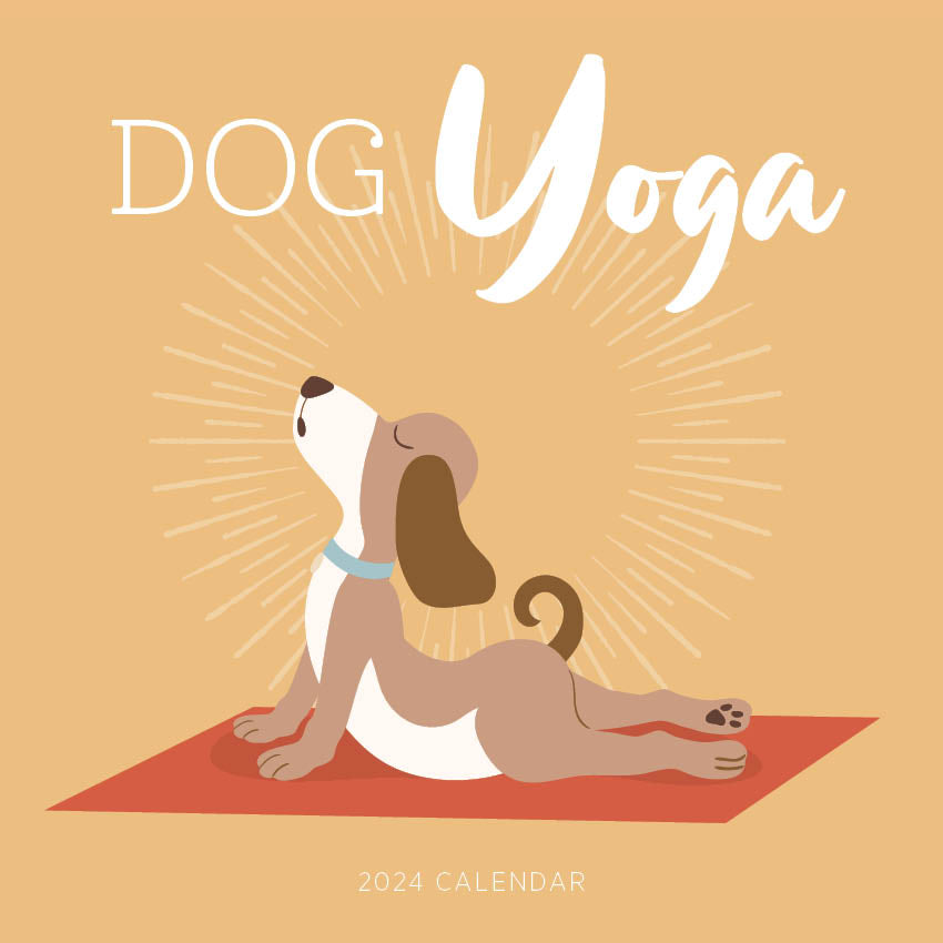 2024 Dog Yoga Calendar Paper Pocket